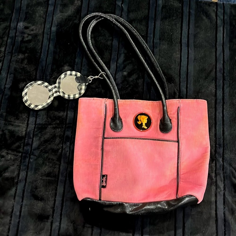 Barbie pink corduroy tote purse